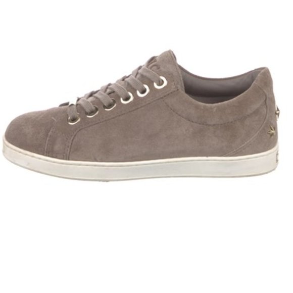 Jimmy Choo Suede Studded Accents Sneakers - Picture 1 of 7